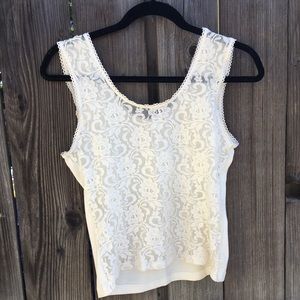 Vintage white lace tank